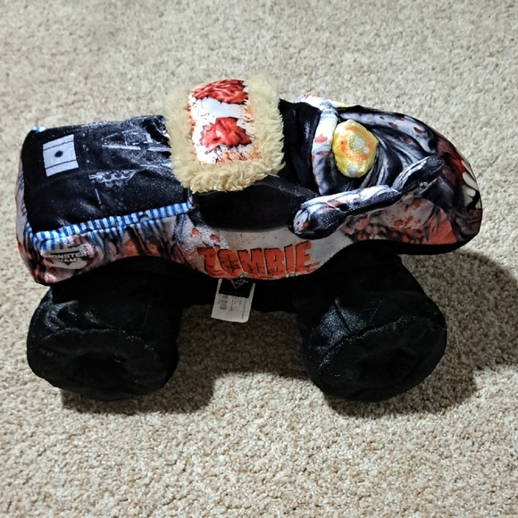 Zombie Monster Truck Plush Toy - Black and Orange - Picture 5 of 5